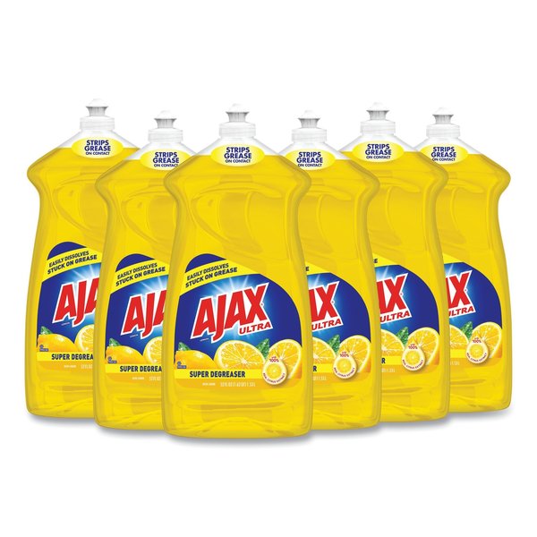 Ajax Dish Detergent, Lemon Scent, 52 oz Bottle, PK6, 6PK 49861